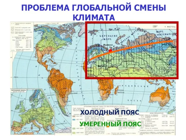 ПРОБЛЕМА ГЛОБАЛЬНОЙ СМЕНЫ КЛИМАТА ХОЛОДНЫЙ ПОЯС УМЕРЕННЫЙ ПОЯС