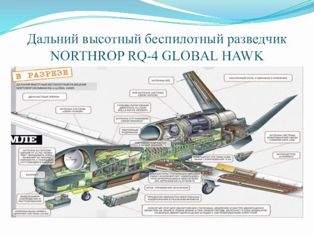 Дальний высотный беспилотный разведчик NORTHROP RQ-4 GLOBAL HAWK