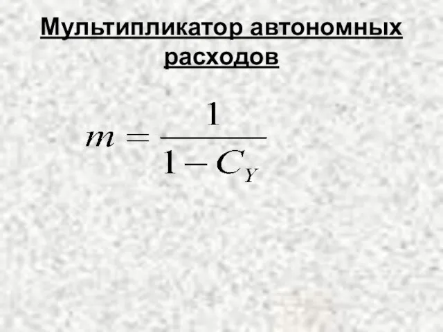 Мультипликатор автономных расходов