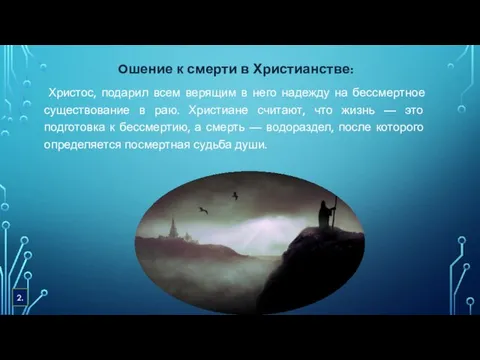 Oшение к смерти в Христианстве: Христос, подарил всем верящим в него