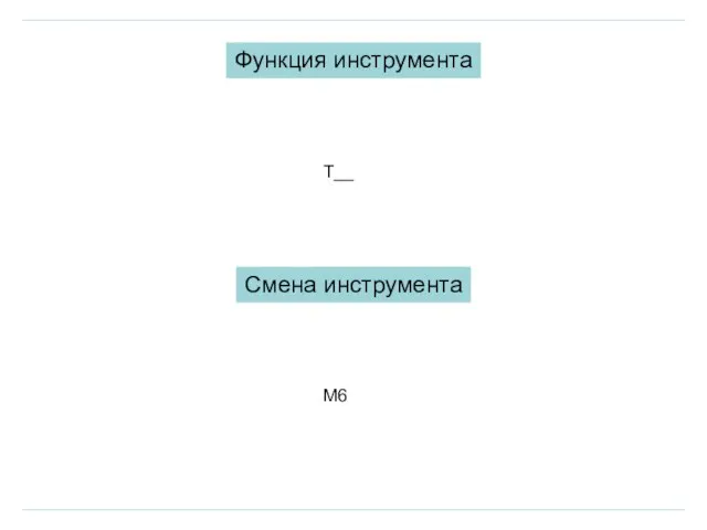 Функция инструмента T__ Смена инструмента М6