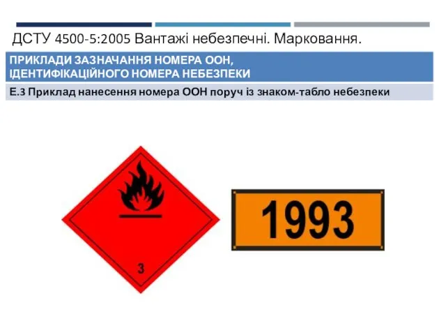 ДСТУ 4500-5:2005 Вантажі небезпечні. Марковання.