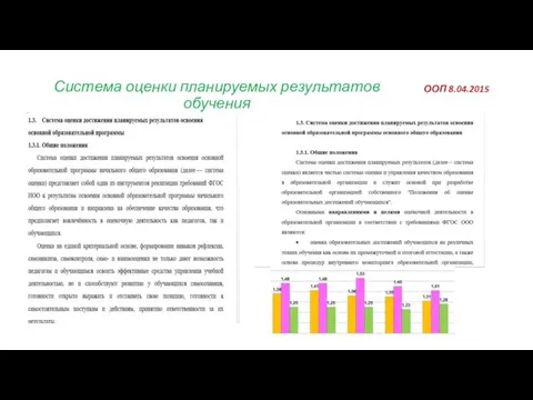 Система оценки планируемых результатов обучения ООП 8.04.2015