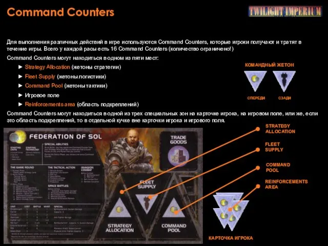 Command Counters Для выполнения различных действий в игре используются Command Counters,