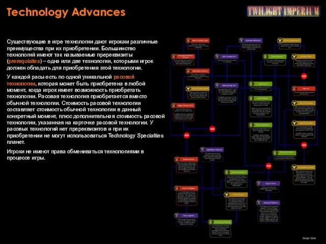 Technology Advances Существующие в игре технологии дают игрокам различные преимущества при