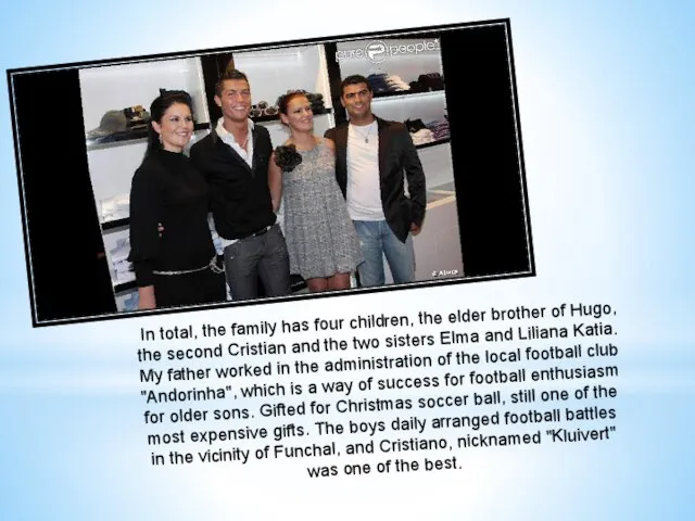 In total, the family has four children, the elder brother of