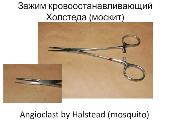 Зажим кровоостанавливающий Холстеда (москит) Angioclast by Halstead (mosquito)