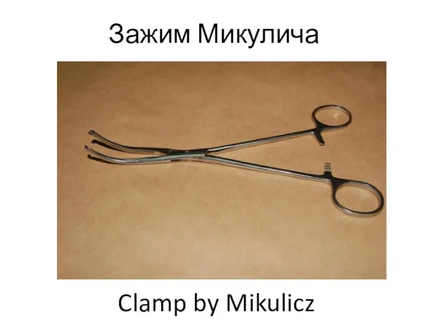 Зажим Микулича Clamp by Mikulicz