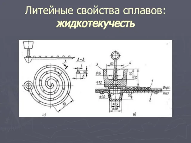 Литейные свойства сплавов: жидкотекучесть