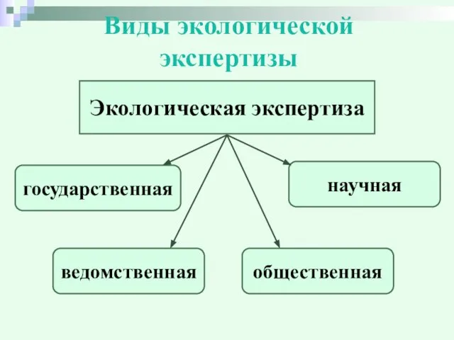 Экологическая экспертиза государственная ведомственная общественная научная Виды экологической экспертизы