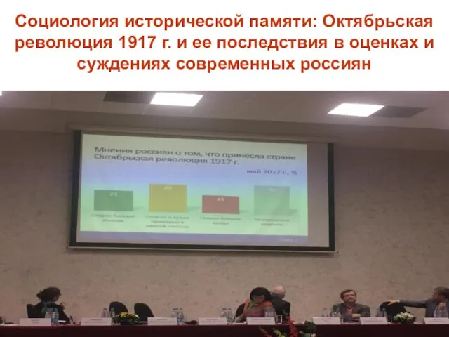 Социология исторической памяти: Октябрьская революция 1917 г. и ее последствия в оценках и суждениях современных россиян