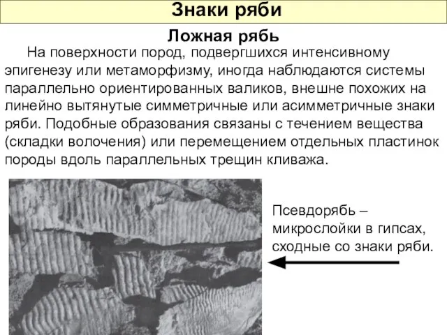 На поверхности пород, подвергшихся интенсивному эпигенезу или метаморфизму, иногда наблюдаются системы