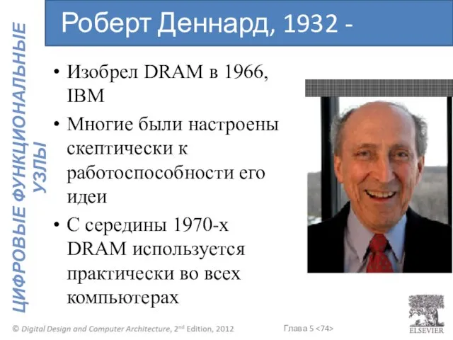 Изобрел DRAM в 1966, IBM Многие были настроены скептически к работоспособности