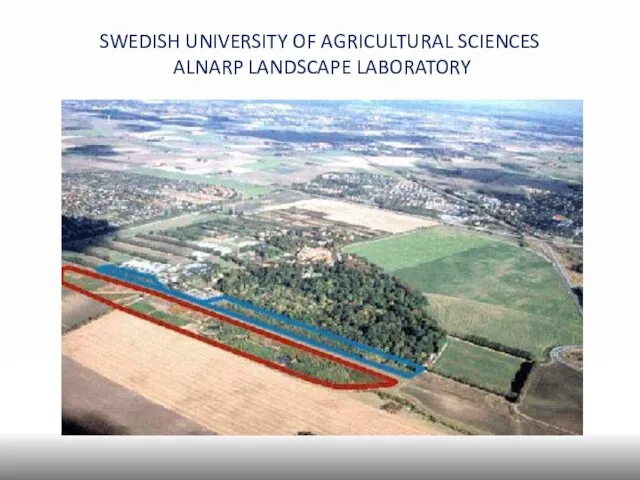 SWEDISH UNIVERSITY OF AGRICULTURAL SCIENCES ALNARP LANDSCAPE LABORATORY