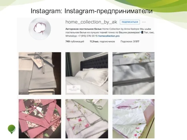 Instagram: Instagram-предприниматели