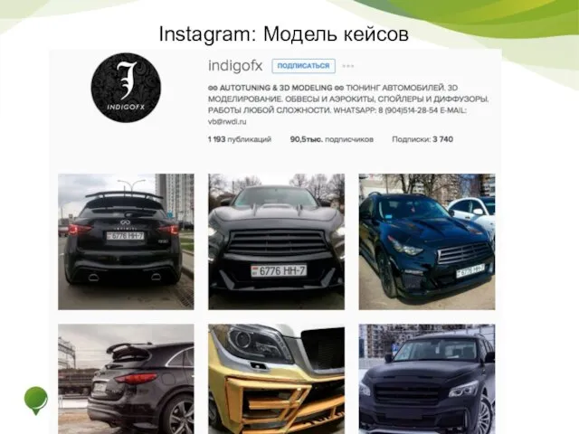 Instagram: Модель кейсов