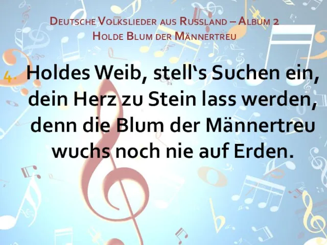 Deutsche Volkslieder aus Russland – Album 2 Holde Blum der Männertreu