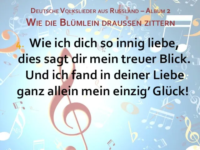 Deutsche Volkslieder aus Russland – Album 2 Wie die Blümlein draußen