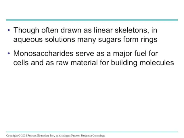 Though often drawn as linear skeletons, in aqueous solutions many sugars