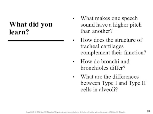 What did you learn? What makes one speech sound have a