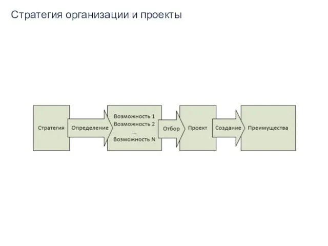 Стратегия организации и проекты