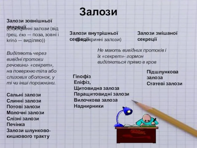 Залози Залози змішаної секреції Залози внутрішньої секреції Залози зовнішньої секреції Виділяють