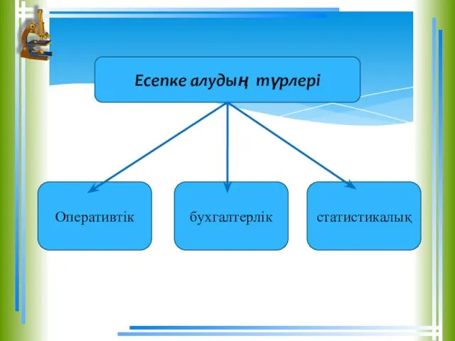 Есепке алудың түрлері Оперативтік бухгалтерлік статистикалық