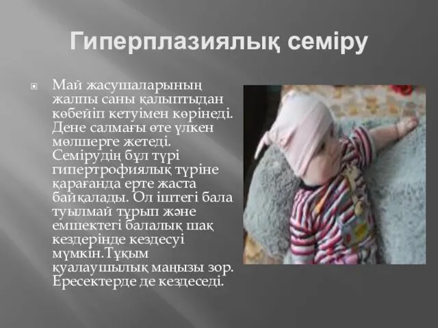 Гиперплазиялық семіру Май жасушаларының жалпы саны қалыптыдан көбейіп кетуімен көрінеді. Дене