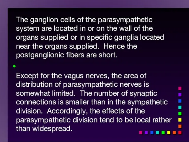 The ganglion cells of the parasympathetic system are located in or