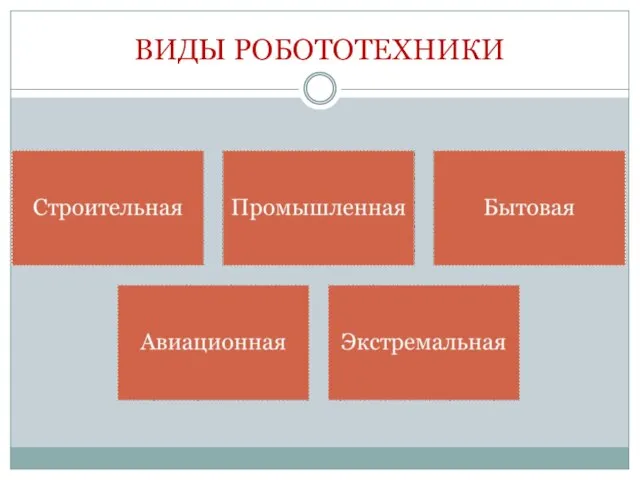 ВИДЫ РОБОТОТЕХНИКИ