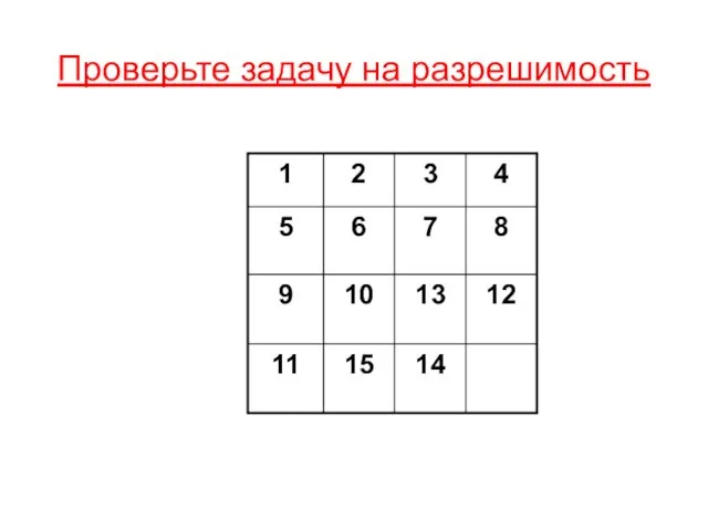 Проверьте задачу на разрешимость