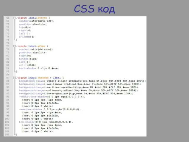 CSS код