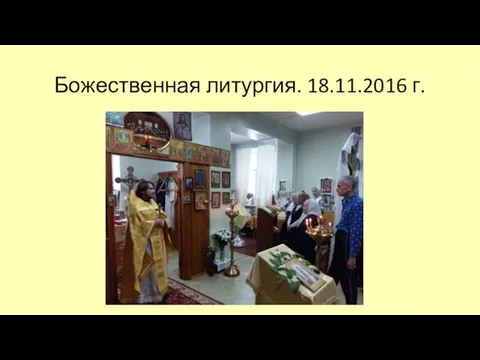 Божественная литургия. 18.11.2016 г.