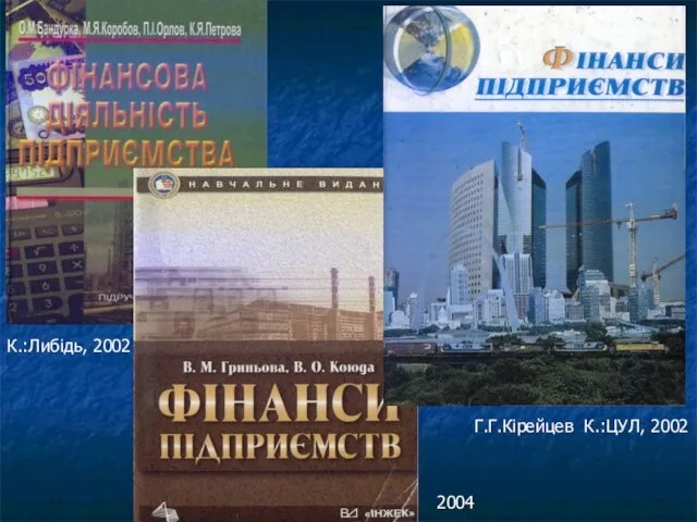 Г.Г.Кірейцев К.:ЦУЛ, 2002 2004 К.:Либідь, 2002