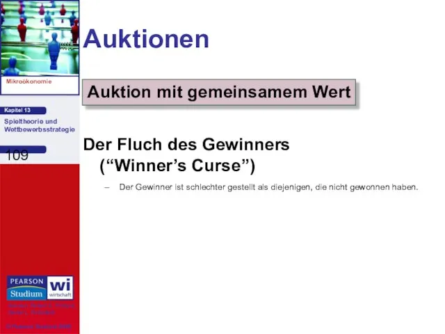 Auktionen Der Fluch des Gewinners (“Winner’s Curse”) Der Gewinner ist schlechter