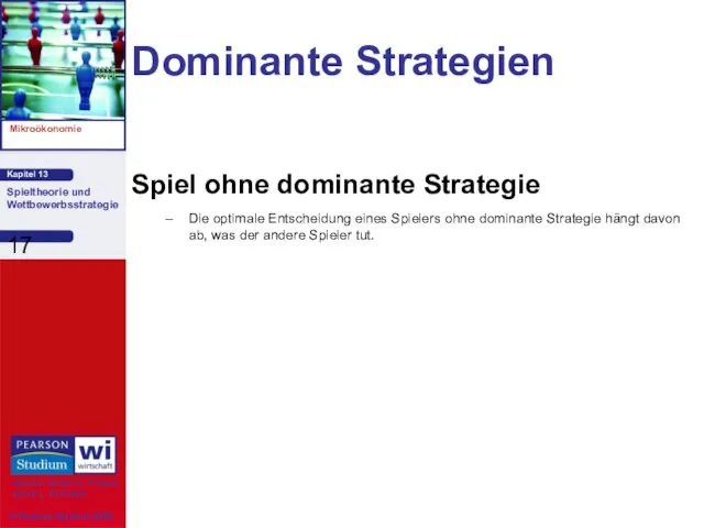 Dominante Strategien Spiel ohne dominante Strategie Die optimale Entscheidung eines Spielers