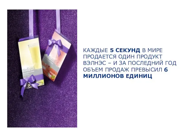 КАЖДЫЕ 5 СЕКУНД В МИРЕ ПРОДАЕТСЯ ОДИН ПРОДУКТ ВЭЛНЭС – И