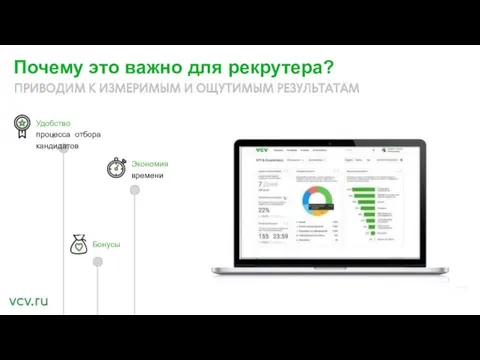 Удобство процесса отбора кандидатов Экономия времени Бонусы Почему это важно для рекрутера?