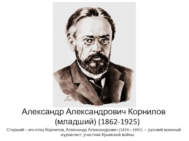 Александр Александрович Корнилов (младший) (1862-1925) Старший – его отец Корнилов, Александр