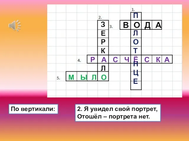 2. Я увидел свой портрет, Отошёл – портрета нет. В О