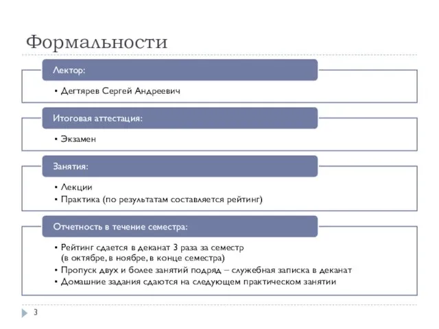 Формальности