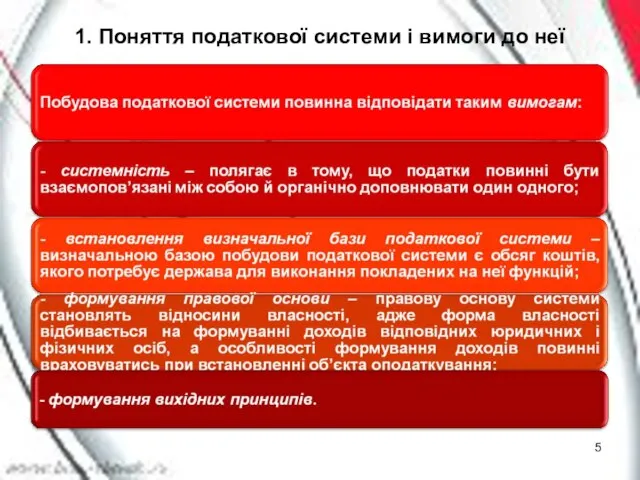 1. Поняття податкової системи і вимоги до неї