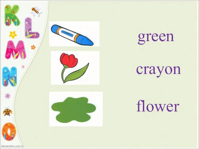 green crayon flower