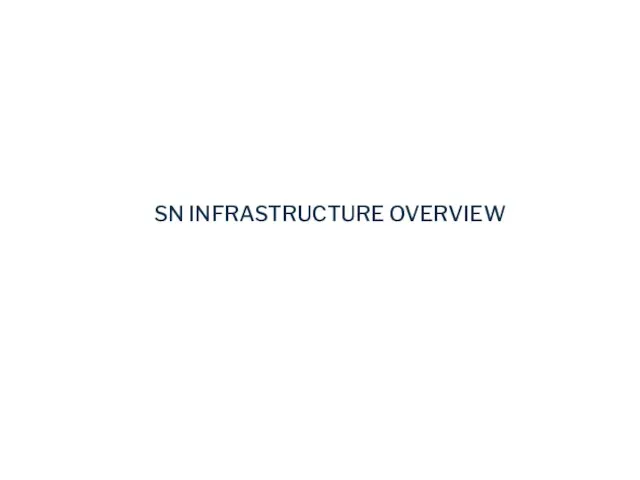 SN INFRASTRUCTURE OVERVIEW