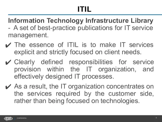 ITIL Information Technology Infrastructure Library - A set of best-practice publications