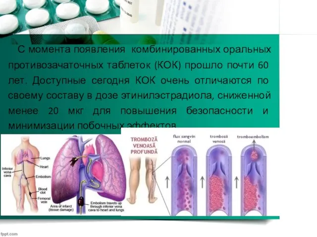 С момента появления комбинированных оральных противозачаточных таблеток (КОК) прошло почти 60