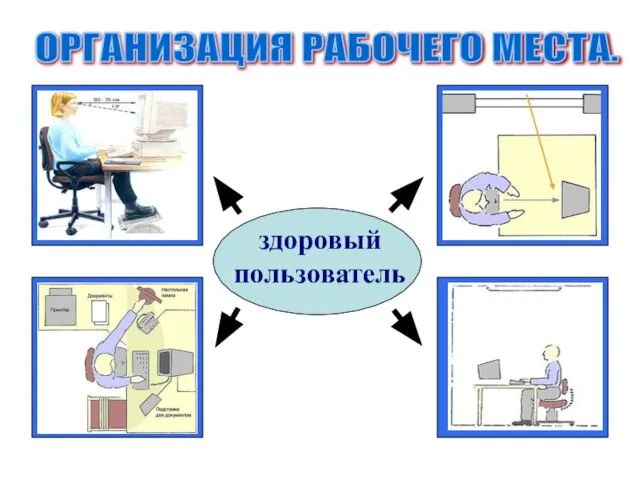 ОРГАНИЗАЦИЯ РАБОЧЕГО МЕСТА. здоровый пользователь