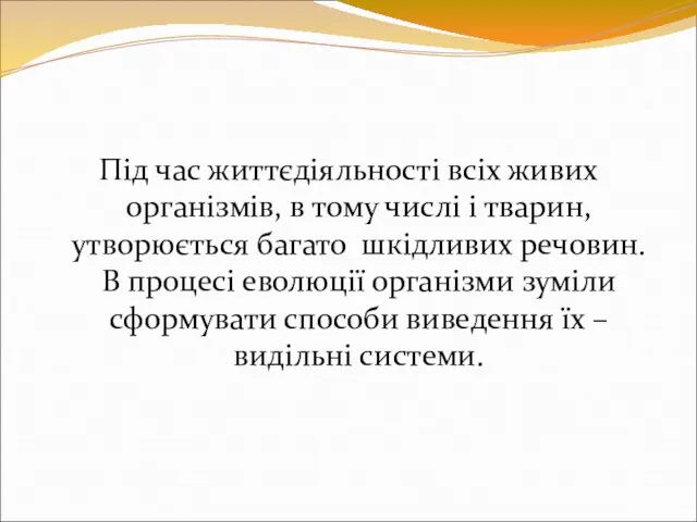 Під час життєдіяльності всіх живих організмів, в тому числі і тварин,