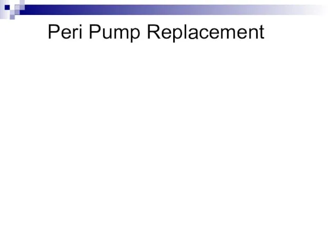 Peri Pump Replacement