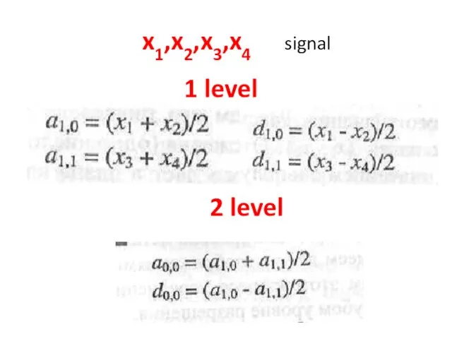 x1,x2,x3,x4 signal 1 level 2 level